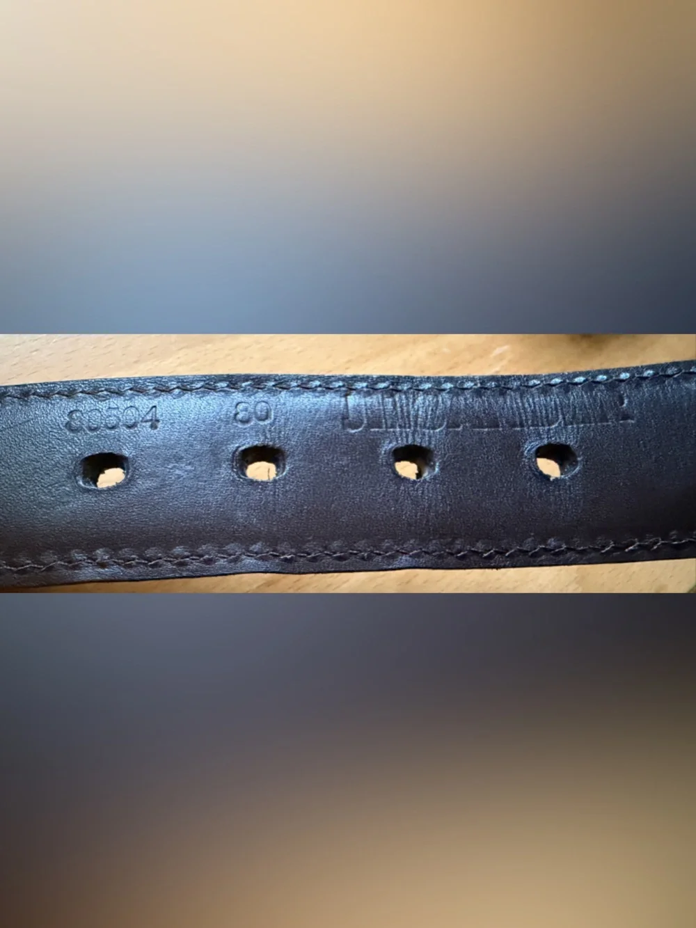 Vintage Jil Sander Brown Leather Belt Gold Hardware Minimalist women xs-small